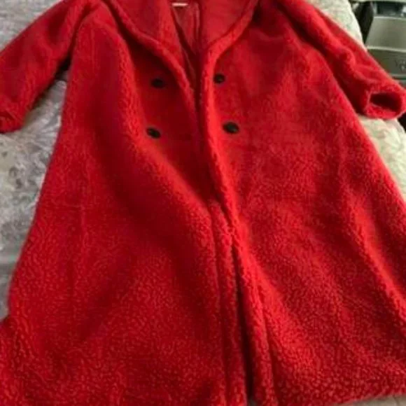LADY IN RED Faux sherpa Teddy Coat - Picture 9 of 11